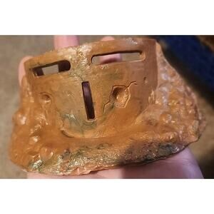 Vintage 1963 Marx Iwo Jima Battleground Pillbox Swirl Light Brown/Green